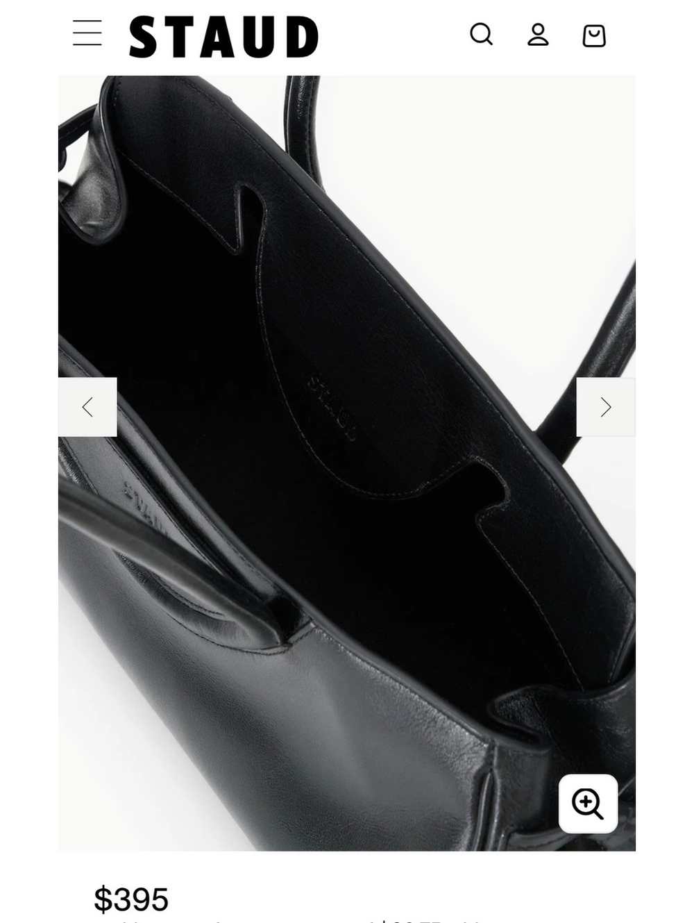 STAUD Maude Black Leather Shoulder Bag - Picture 8 of 9